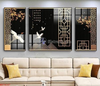 File ảnh File bộ tranh treo hiện đại HD74147 (gốc) in biển hiệu