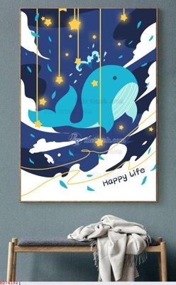 File tranh File bộ tranh treo hiện đại HD74192 (bản gốc) treo tường