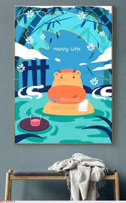 File gốc File bộ tranh treo hiện đại HD74208 (in tráng gương) ốp tường