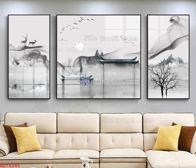 Tải về file tranh gốc File bộ tranh treo hiện đại HD74245 (để in quảng cáo)
