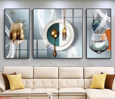 Mua file tranh gốc File bộ tranh treo hiện đại HD74251 tại Filetranh.com