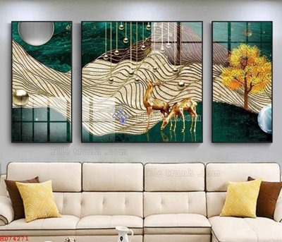 File in lụa File bộ tranh treo hiện đại HD74271 (chất lượng cao) File bộ tranh treo hiện đại HD74271