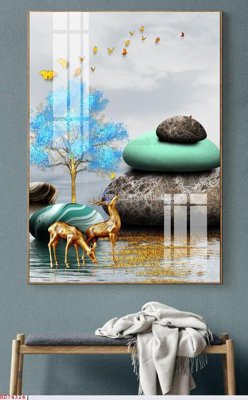 File PSD File bộ tranh treo hiện đại HD74324 (gốc) nhiều lớp (multi-layer)