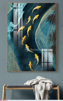 Tải file gốc in lụa File bộ tranh treo hiện đại HD74333 siêu nét