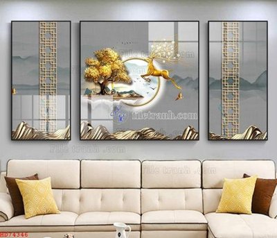 File gốc File bộ tranh treo hiện đại HD74346 (phong cách) cổ điển