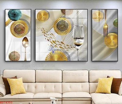 File tranh gốc File bộ tranh treo hiện đại HD74350 (bản quyền) Filetranh.com