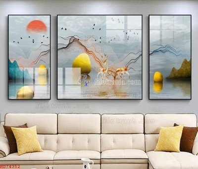 Tải file File bộ tranh treo hiện đại HD74352 (ảnh gốc) file AI/EPS