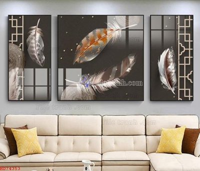 File in lụa File bộ tranh treo hiện đại HD74353 (chất lượng cao) File bộ tranh treo hiện đại HD74353