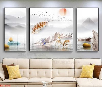 File gốc File bộ tranh treo hiện đại HD74354 (PNG) trong suốt (transparent)