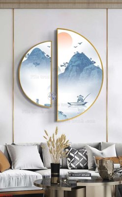 File tranh File bộ tranh treo hiện đại HD74369 (ảnh gốc) in trần xuyên sáng