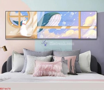 File ảnh File bộ tranh treo hiện đại HD74478 (gốc) in poster