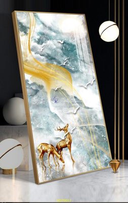 File gốc File tranh hiện đại treo tường HD79017 (in lụa) tranh mã đáo