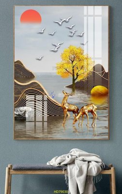 File tranh quảng cáo File tranh hiện đại treo tường HD79030 (file gốc) chuyên nghiệp