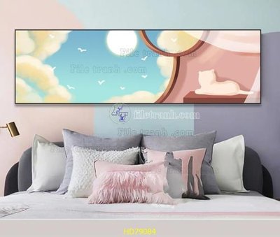 File gốc File tranh hiện đại treo tường HD79084 (in tráng gương) hiện đại