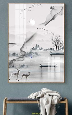 File tranh gốc in trần nhà File tranh hiện đại treo tường HD79307 3D