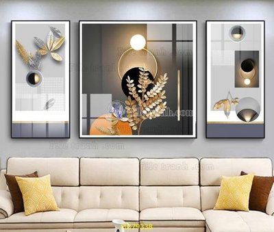 Tải file File tranh hiện đại treo tường HD79338 (gốc) chủ đề hoa sen