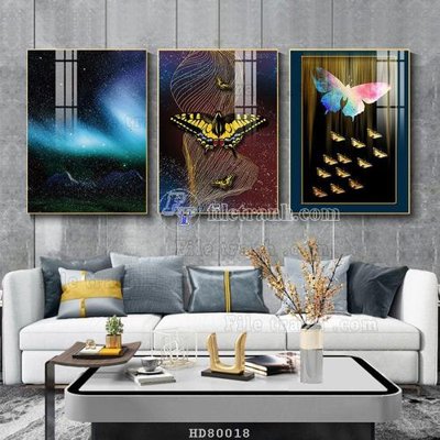 File gốc File tranh hiện đại pha lê gương HD80018 (PNG) nền trong suốt