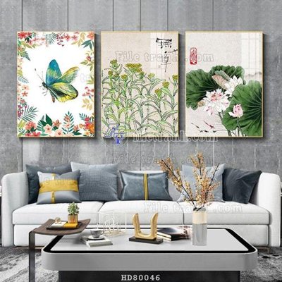 File tranh in trần 3D File tranh hiện đại pha lê gương HD80046 (ảnh gốc)