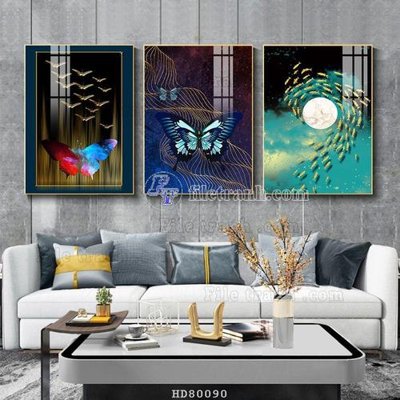 File ảnh File tranh hiện đại pha lê gương HD80090 (gốc) in standee