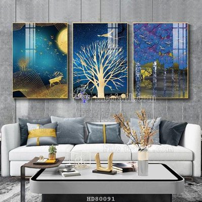 File tranh in trần File tranh hiện đại pha lê gương HD80091 (ảnh gốc siêu nét)