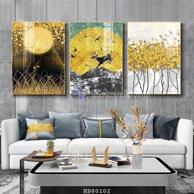 Ảnh gốc File tranh hiện đại pha lê gương HD80102 (độ nét cao) in mica