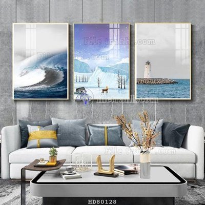 File tranh File tranh hiện đại pha lê gương HD80128 (gốc) in trên kính