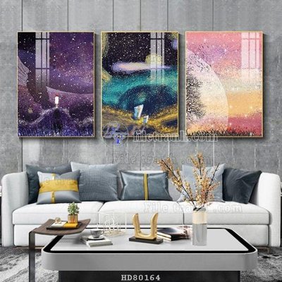 File in trần File tranh hiện đại pha lê gương HD80164 (bản gốc) 5D