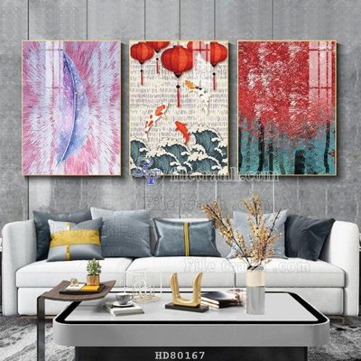 File in trần File tranh hiện đại pha lê gương HD80167 (file gốc) xuyên sáng