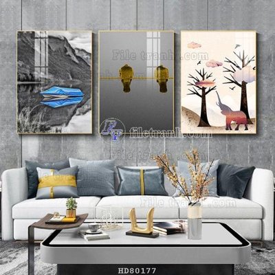 Tải file gốc File tranh hiện đại pha lê gương HD80177 (in khổ lớn) không vỡ