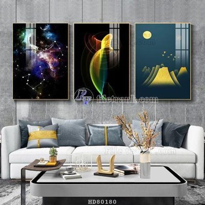 File gốc File tranh hiện đại pha lê gương HD80180 (in mica) làm bảng hiệu