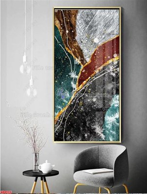 Ảnh gốc file in lụa File tranh bộ hiện đại HD9125 chi tiết