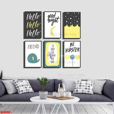 File gốc File tranh bộ hiện đại HD9233 (trang trí) phòng ngủ