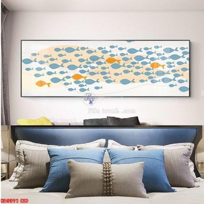 File tranh File tranh bộ hiện đại HD9371 (ảnh gốc) in trần 3D