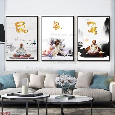 File gốc File tranh bộ hiện đại HD9549 (trang trí) phòng ngủ