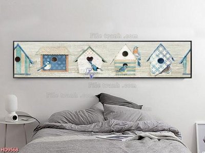 File gốc File tranh bộ hiện đại HD9568 (in mica) trang trí