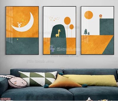 Mua file ảnh gốc File tranh bộ hiện đại HD9590 (chất lượng cao)