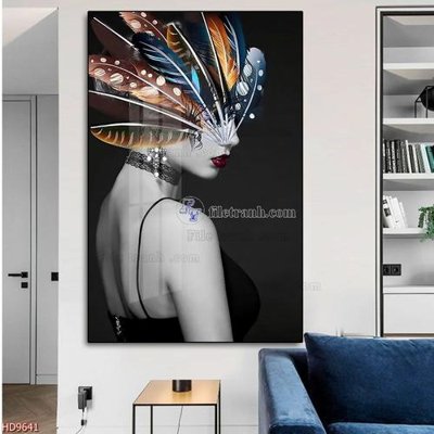 Ảnh gốc file in lụa File tranh bộ hiện đại HD9641 chi tiết