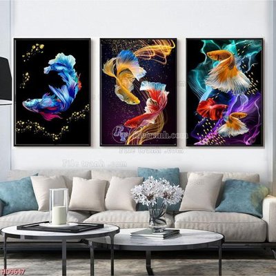 Tải file File tranh bộ hiện đại HD9647 (gốc) in tranh tráng gương