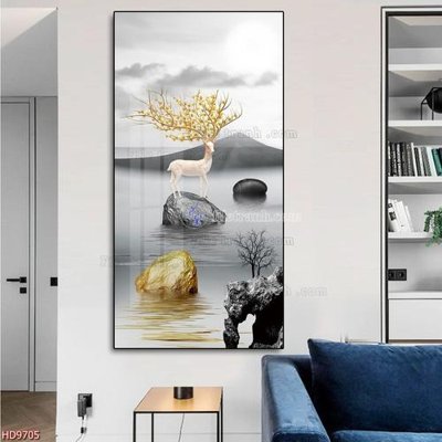 File gốc File tranh bộ hiện đại HD9705 (in lụa) cao cấp