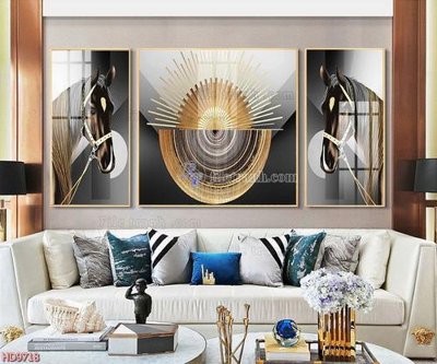 File tranh File tranh bộ hiện đại HD9718 (bản gốc) in lụa 3D