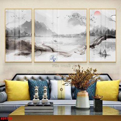 Tải file gốc in lụa File tranh bộ hiện đại HD9758 siêu nét