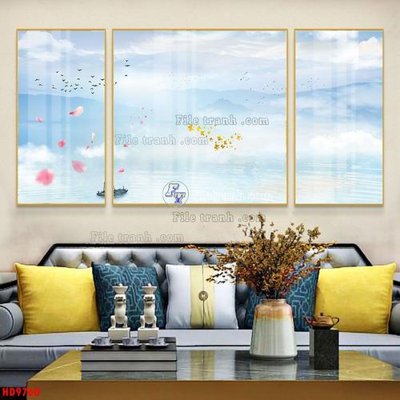 File PSD File tranh bộ hiện đại HD9760 (gốc) tách lớp chi tiết