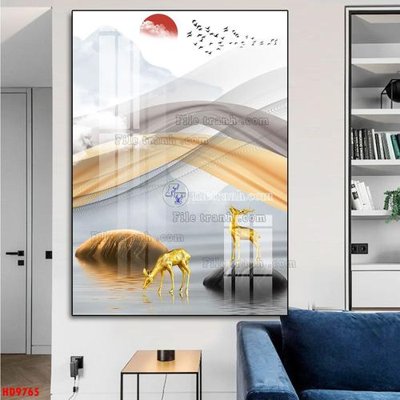 File in lụa File tranh bộ hiện đại HD9765 (chất lượng cao) File tranh bộ hiện đại HD9765