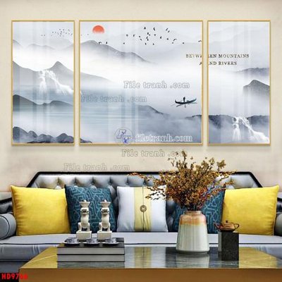 File gốc File tranh bộ hiện đại HD9766 (cho in UV) siêu nét