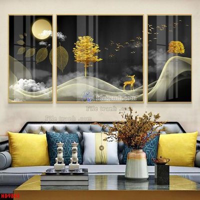 File PSD File tranh bộ hiện đại HD9845 (gốc) cho designer