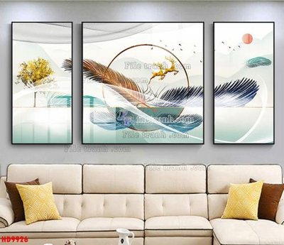 File PSD File tranh bộ hiện đại HD9926 (nguyên gốc) chất lượng cao