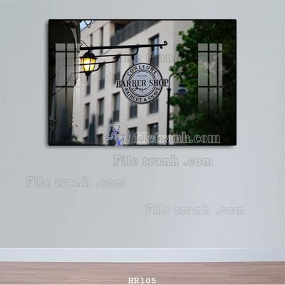 File gốc File tranh quán cắt tóc HR105 (PNG) chất lượng cao