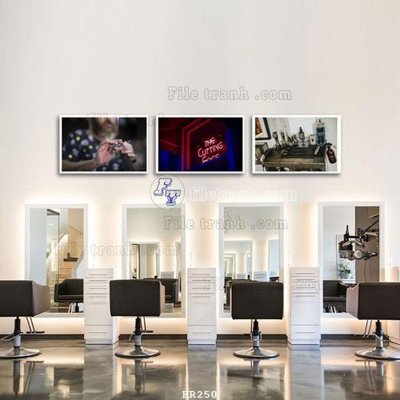 File gốc in ấn File tranh quán cắt tóc HR250 độ phân giải cao