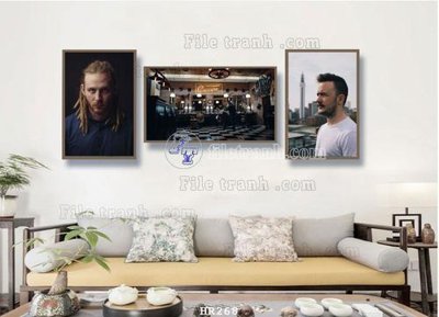 File gốc File tranh quán cắt tóc HR268 (cho in 3D) độc đáo