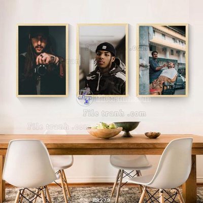 File ảnh File tranh quán cắt tóc HR279 (gốc) in PP, decal